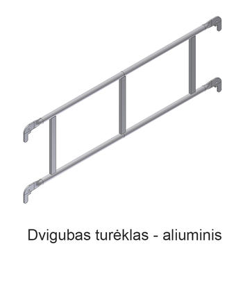 Dvigubas turėklas - aliuminis